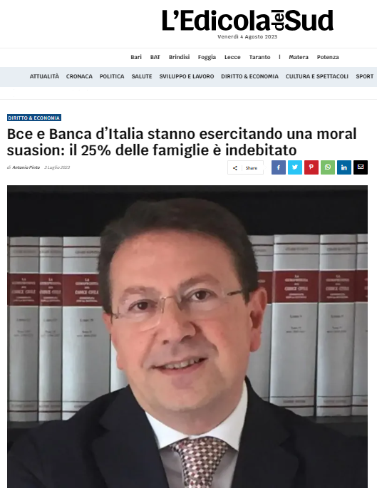 L'articolo di Antonio Pinto sull'Edicola del Sud sui danni all'economia reale derivanti dall'eccessivo rialzo dei tassi di interesse