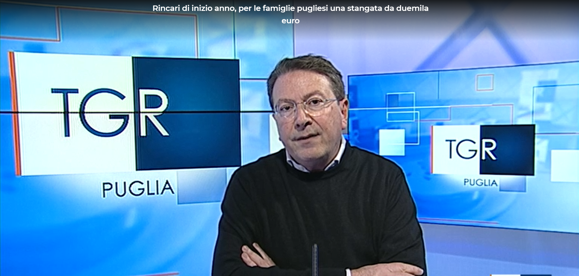 Antonio Pinto intervistato dal TG3 RAI Puglia sul tema dell'aumento dei prezzi per inflazione